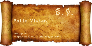 Balla Vivien névjegykártya